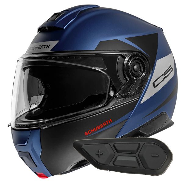 Flip Up Schuberth C5 Eclipse Blue + Kit Bluetooth SC2 C5 - E2