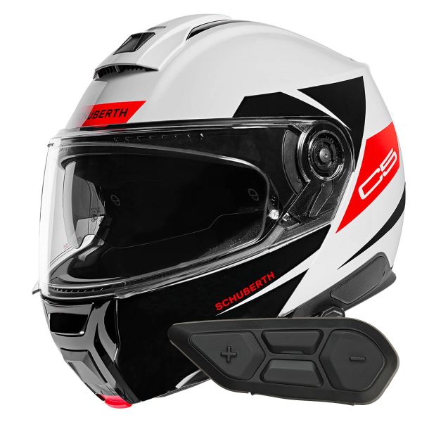 Flip Up Schuberth C5 Eclipse Red + Kit Bluetooth SC2 C5 - E2
