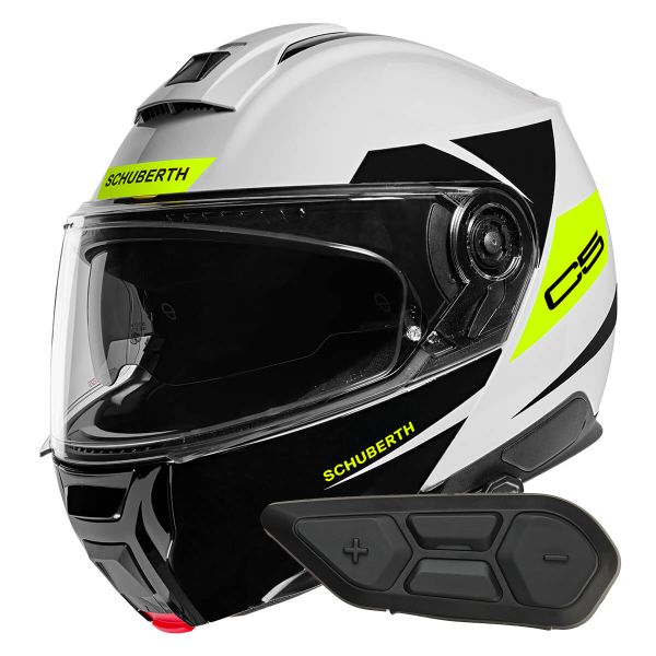 Flip Up Schuberth C5 Eclipse Yellow + Kit Bluetooth SC2 C5 - E2