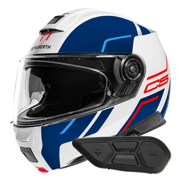 Flip Up Schuberth C5 Master Blue + Kit Bluetooth SC2 C5 - E2