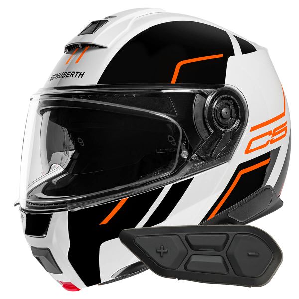 Flip Up Schuberth C5 Master Orange + Kit Bluetooth SC2 C5 - E2