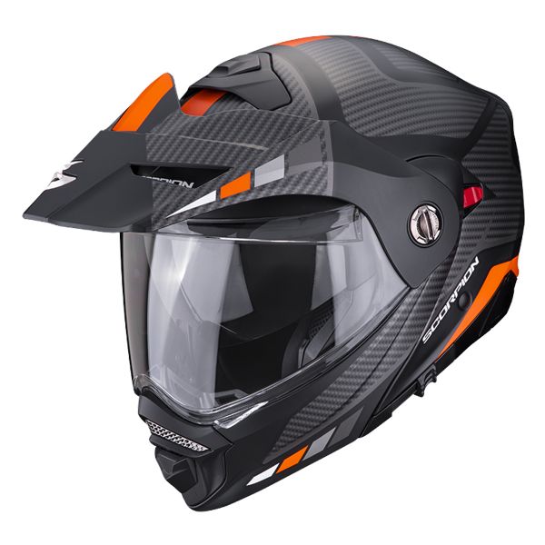Flip Up Scorpion ADX-2 Camino Matt Black Silver Orange