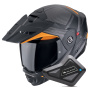 Casque Flip Up Scorpion ADX-2 Lewis Matt Black Orange + Kit Bluetooth BT Mini