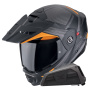 Casque Flip Up Scorpion ADX-2 Lewis Matt Black Orange + Kit bluetooth Exo-Com Link-1 Solo