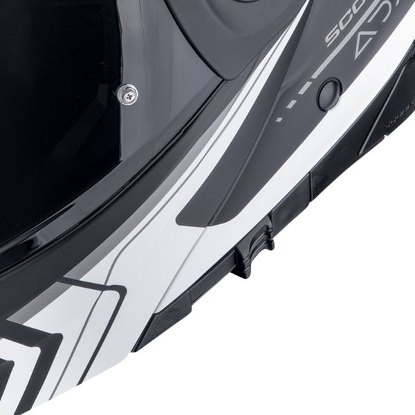 Scorpion ADX-2 Lewis Matt Black Silver + Kit bluetooth Exo-Com Link-1C Solo