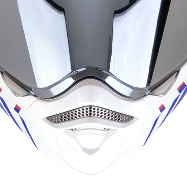 Scorpion ADX-2 Lewis White Blue Red + Kit Bluetooth Lokui K30