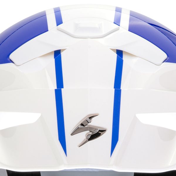 Scorpion ADX-2 Lewis White Blue Red + Kit Bluetooth Lokui K30