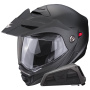 Casque Flip Up Scorpion ADX-2 Matt Black + Kit bluetooth Exo-Com Link-1 Solo