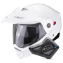 Casque Flip Up Scorpion ADX-2 White + Kit Bluetooth BT Mini