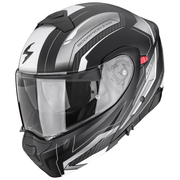 Flip Up Scorpion Exo 930 Evo Space Matt Black Silver White
