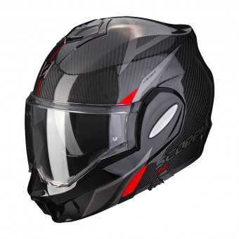 Flip Up Scorpion EXO TECH Carbon Top Black Red