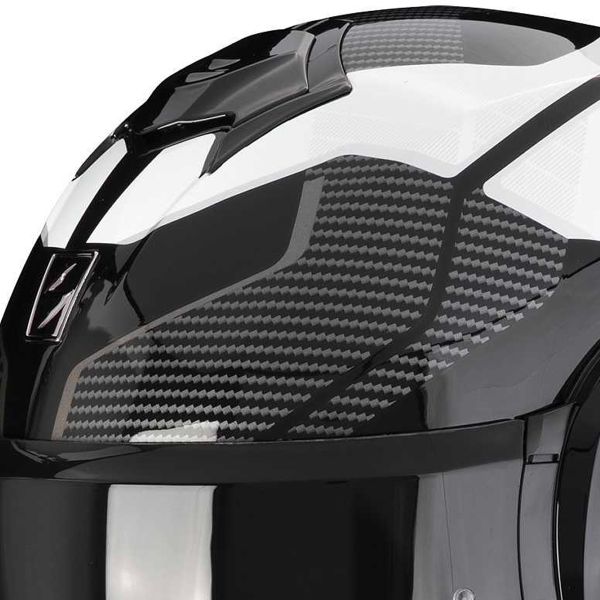 Scorpion Exo Tech Evo Animo Black White + Kit Bluetooth BT Mini