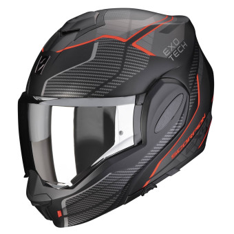 Scorpion Exo Tech Evo Animo Matt Black Red + Kit Bluetooth 5S