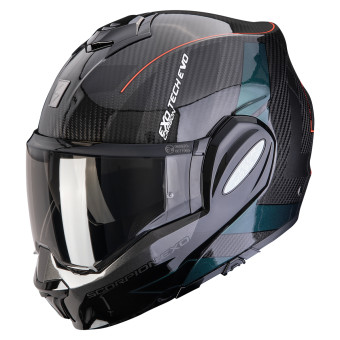 Flip Up Scorpion Exo Tech Evo Carbon CAD Black Green
