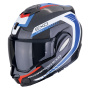 Casque Flip Up Scorpion Exo Tech Evo Carbon Cosy Black Blue Red