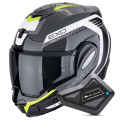 Pack Exo Tech Evo Carbon Cosy Black Yellow Fluo + Kit Bluetooth BT Mini