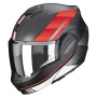 Casque Flip Up Scorpion Exo Tech Evo Carbon Genus Matt Black Red