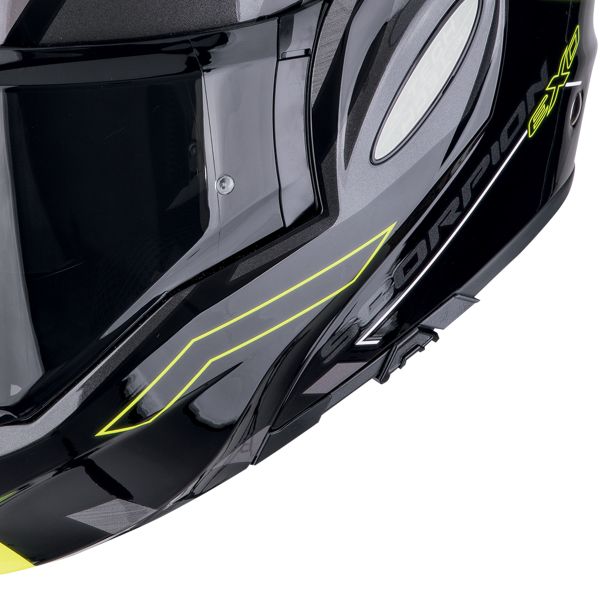 Scorpion Exo Tech Evo Conquer Black Yellow Fluo + Kit Bluetooth BT Mini