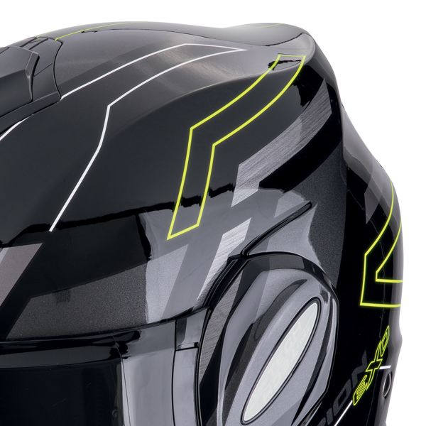 Scorpion Exo Tech Evo Conquer Black Yellow Fluo + Kit Bluetooth BT Mini
