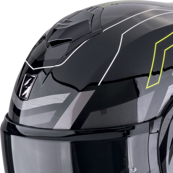 Scorpion Exo Tech Evo Conquer Black Yellow Fluo + Kit Bluetooth BT Mini