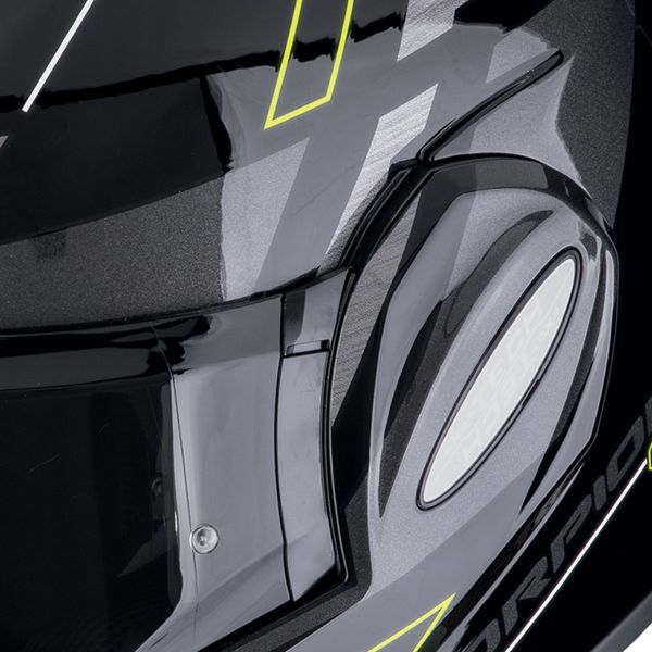 Scorpion Exo Tech Evo Conquer Black Yellow Fluo + Kit Bluetooth BT Mini