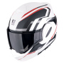 Casque Flip Up Scorpion Exo Tech Evo Furio Matt White Black Red