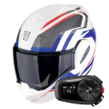 Pack Exo Tech Evo Furio White Red Blue + Kit Bluetooth 5S Solo