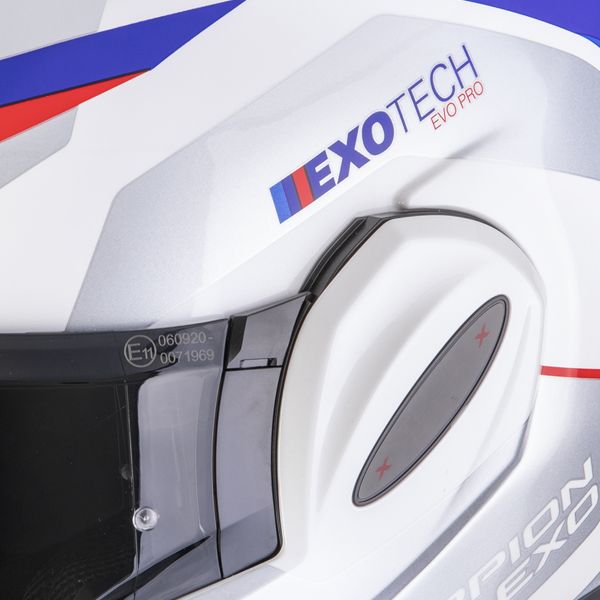Scorpion Exo Tech Evo Pro Acuti White Blue Red