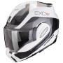 Casque Flip Up Scorpion Exo Tech Evo Pro Commuta White Silver