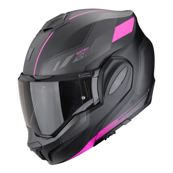 Flip Up Scorpion Exo Tech Evo Socius Matt Black Pink