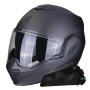 Casque Flip Up Scorpion Exo Tech Evo Solid Matt Anthracite + Kit bluetooth Exo-Com Link-1C