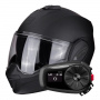 Casque Flip Up Scorpion Exo Tech Evo Solid Matt Black + Kit Bluetooth 5S