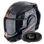 Casque Flip Up Scorpion Exo Tech Evo Traveller Black Copper + Kit bluetooth 5R Lite Solo