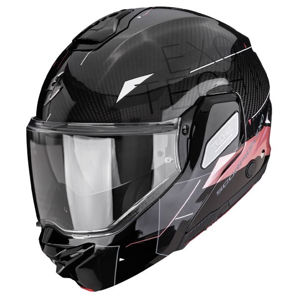 Flip Up Scorpion Exo-Tech II Carbon Viator Black Pink