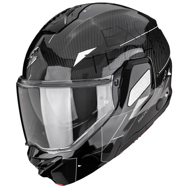 Flip Up Scorpion Exo-Tech II Carbon Viator Black Silver