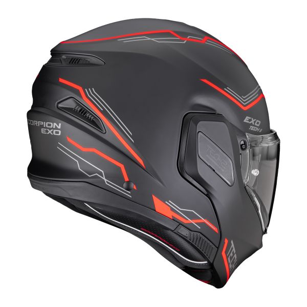 Scorpion Exo-Tech II Dash Matt Black Silver Red