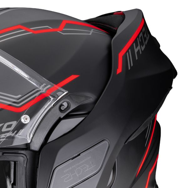 Scorpion Exo-Tech II Dash Matt Black Silver Red