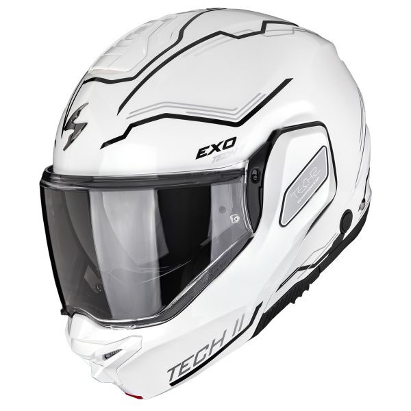 Flip Up Scorpion Exo-Tech II Dash White Silver Black