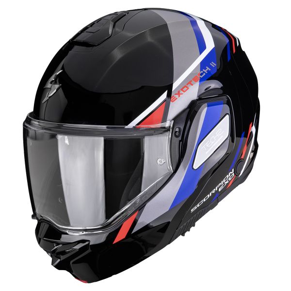 Flip Up Scorpion Exo-Tech II Markus Black Blue Red