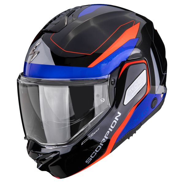 Flip Up Scorpion Exo-Tech II Passager Black Red Blue
