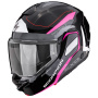 Casque Flip Up Scorpion Exo-Tech II Passager Black Silver Pink