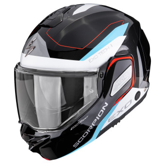 Flip Up Scorpion Exo-Tech II Passager Black White Blue