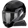 Casque Flip Up Scorpion Exo-Tech II Solid Black + Kit bluetooth Exo-Com Link-1