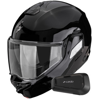 Casque Flip Up Scorpion Exo-Tech II Solid Black + Kit Bluetooth Spirit Casque Flip Up Scorpion Exo-Tech II Solid Black + Kit Bluetooth Spirit
