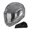 Pack Exo-Tech II Solid Cement Grey + Kit bluetooth Exo-Com Link-1C
