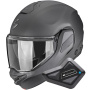 Casque Flip Up Scorpion Exo-Tech II Solid Matt Anthracite + Kit Bluetooth BT Mini