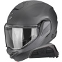 Casque Flip Up Scorpion Exo-Tech II Solid Matt Anthracite + Kit bluetooth Exo-Com Link-1