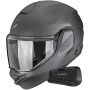 Casque Flip Up Scorpion Exo-Tech II Solid Matt Anthracite + Kit Bluetooth Spirit