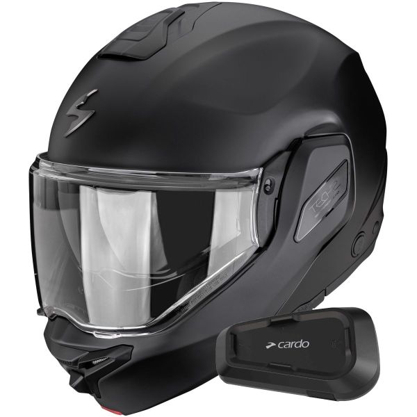 Flip Up Scorpion Exo-Tech II Solid Matt Black + Kit Bluetooth Spirit