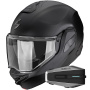 Casque Flip Up Scorpion Exo-Tech II Solid Matt Black + Kit Bluetooth Vortex HD